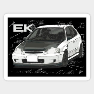 initial d jdm CIVIC type r EK9 anime Sticker